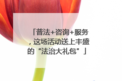 普法+咨询+服务，这场活动送上丰盛的“法治大礼包”