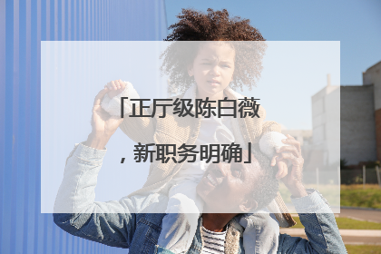 正厅级陈白薇，新职务明确