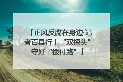 正风反腐在身边·记者百县行丨“双探头”守好“拨付路”