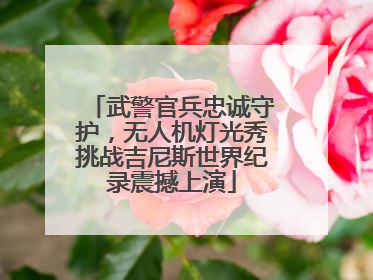 武警官兵忠诚守护，无人机灯光秀挑战吉尼斯世界纪录震撼上演