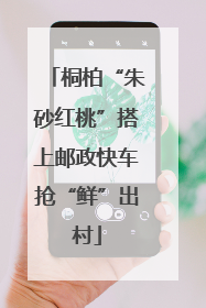 桐柏“朱砂红桃”搭上邮政快车抢“鲜”出村