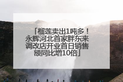 榴莲卖出1吨多！永辉河北首家胖东来调改店开业首日销售额同比增10倍