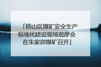 横山区煤矿安全生产标准化建设现场观摩会在朱家峁煤矿召开