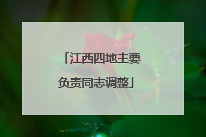 江西四地主要负责同志调整