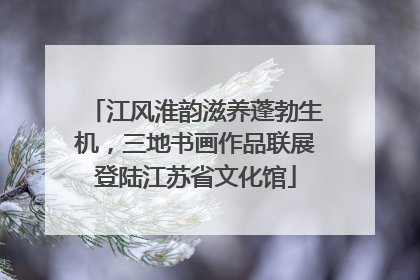 江风淮韵滋养蓬勃生机，三地书画作品联展登陆江苏省文化馆