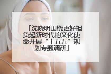 沈晓明围绕更好担负起新时代的文化使命开展“十五五”规划专题调研