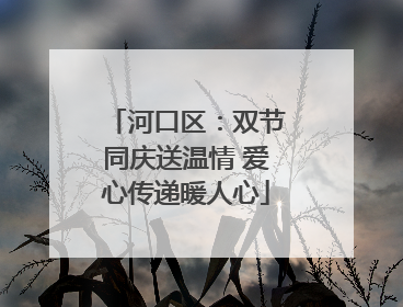 河口区：双节同庆送温情 爱心传递暖人心
