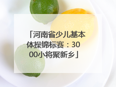 河南省少儿基本体操锦标赛：3000小将聚新乡