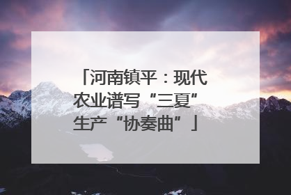 河南镇平：现代农业谱写“三夏”生产“协奏曲”