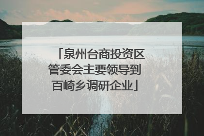 泉州台商投资区管委会主要领导到百崎乡调研企业