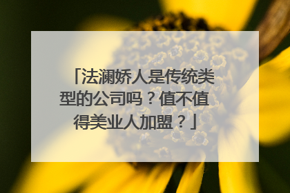 法澜娇人是传统类型的公司吗？值不值得美业人加盟？