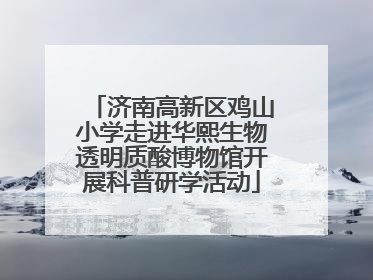 济南高新区鸡山小学走进华熙生物透明质酸博物馆开展科普研学活动