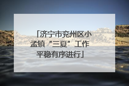 济宁市兖州区小孟镇“三夏”工作平稳有序进行