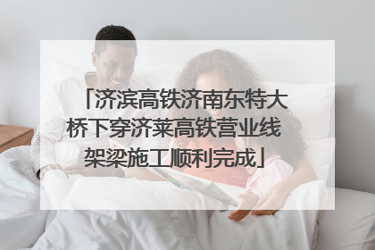 济滨高铁济南东特大桥下穿济莱高铁营业线架梁施工顺利完成