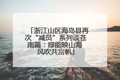 浙江山区海岛县再次“减员”系列谈苍南篇：绿能映山海 风吹共富帆