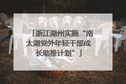 浙江湖州实施“南太湖党外年轻干部成长助推计划”