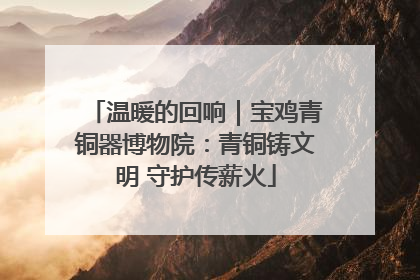 温暖的回响｜宝鸡青铜器博物院：青铜铸文明 守护传薪火