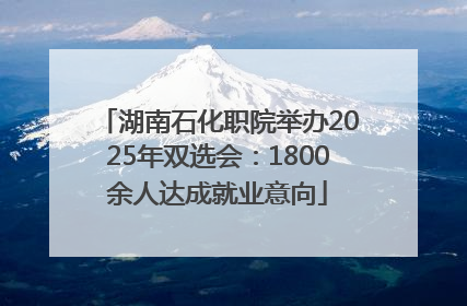 湖南石化职院举办2025年双选会：1800余人达成就业意向
