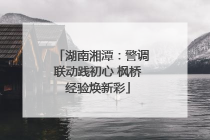 湖南湘潭：警调联动践初心 枫桥经验焕新彩