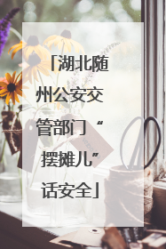 湖北随州公安交管部门“摆摊儿”话安全