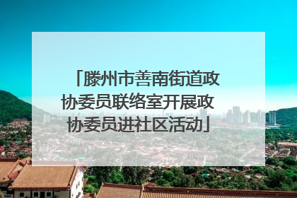 滕州市善南街道政协委员联络室开展政协委员进社区活动
