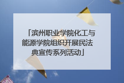 滨州职业学院化工与能源学院组织开展民法典宣传系列活动