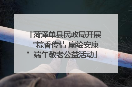 菏泽单县民政局开展“粽香传情 扇绘安康”端午敬老公益活动