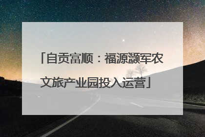 自贡富顺：福源灏军农文旅产业园投入运营