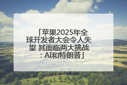 苹果2025年全球开发者大会令人失望 其面临两大挑战：AI和特朗普
