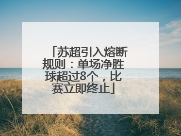 苏超引入熔断规则：单场净胜球超过8个，比赛立即终止