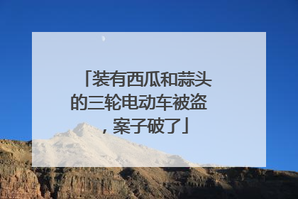 装有西瓜和蒜头的三轮电动车被盗，案子破了