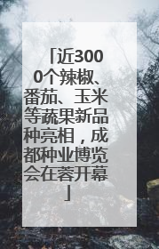 近3000个辣椒、番茄、玉米等蔬果新品种亮相，成都种业博览会在蓉开幕