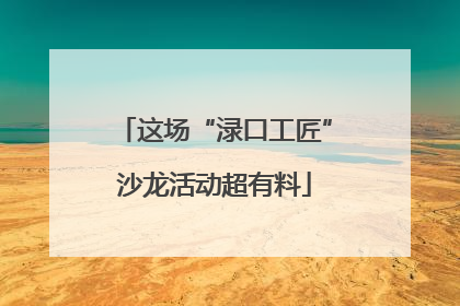这场“渌口工匠”沙龙活动超有料