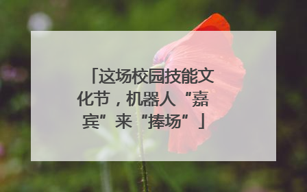 这场校园技能文化节，机器人“嘉宾”来“捧场”