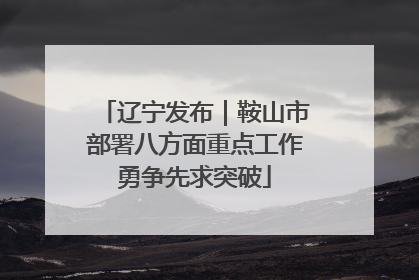 辽宁发布｜鞍山市部署八方面重点工作勇争先求突破