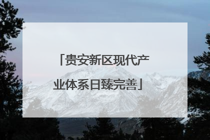 贵安新区现代产业体系日臻完善