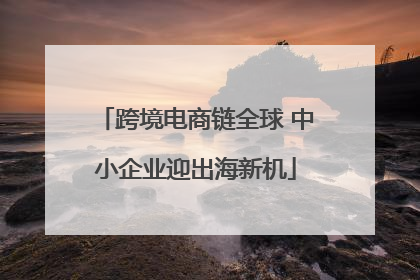 跨境电商链全球 中小企业迎出海新机