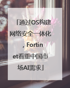 通过OS构建网络安全一体化，Fortinet看重中国市场AI需求