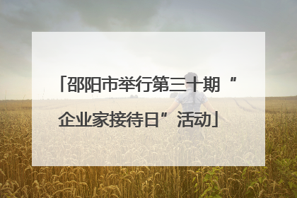 邵阳市举行第三十期“企业家接待日”活动