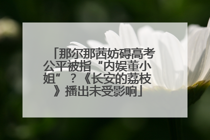 那尔那茜妨碍高考公平被指“内娱董小姐”？《长安的荔枝》播出未受影响