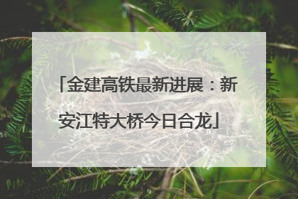 金建高铁最新进展：新安江特大桥今日合龙