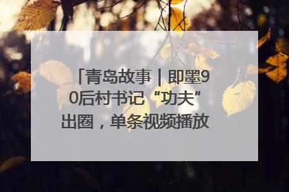 青岛故事｜即墨90后村书记“功夫”出圈，单条视频播放量过600万