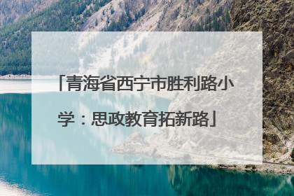 青海省西宁市胜利路小学：思政教育拓新路