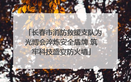 长春市消防救援支队为光博会淬炼安全盾牌 筑牢科技盛宴防火墙