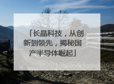 长晶科技，从创新到领先，揭秘国产半导体崛起