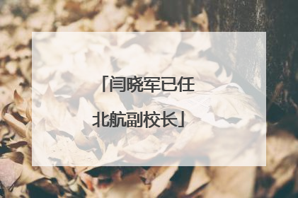 闫晓军已任北航副校长