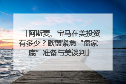 阿斯麦、宝马在美投资有多少？欧盟紧急“盘家底”准备与美谈判