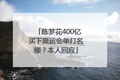 陈梦花400亿买下奥运会单打名额？本人回应