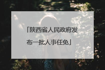 陕西省人民政府发布一批人事任免