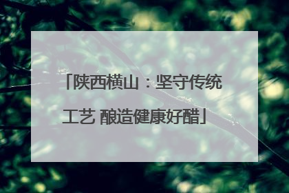 陕西横山：坚守传统工艺 酿造健康好醋